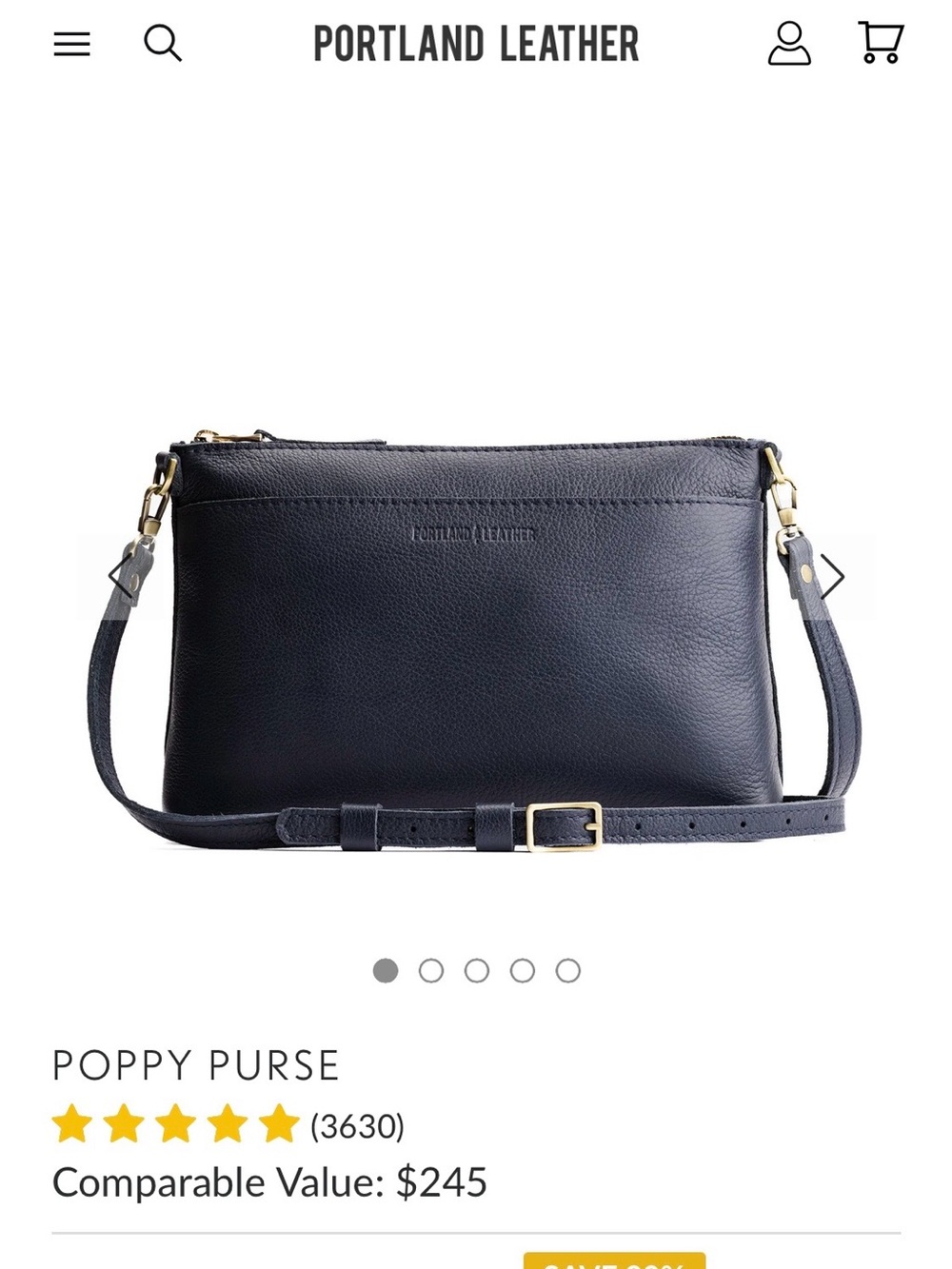 Portland Leather Crossbody - Picture 6 of 8
